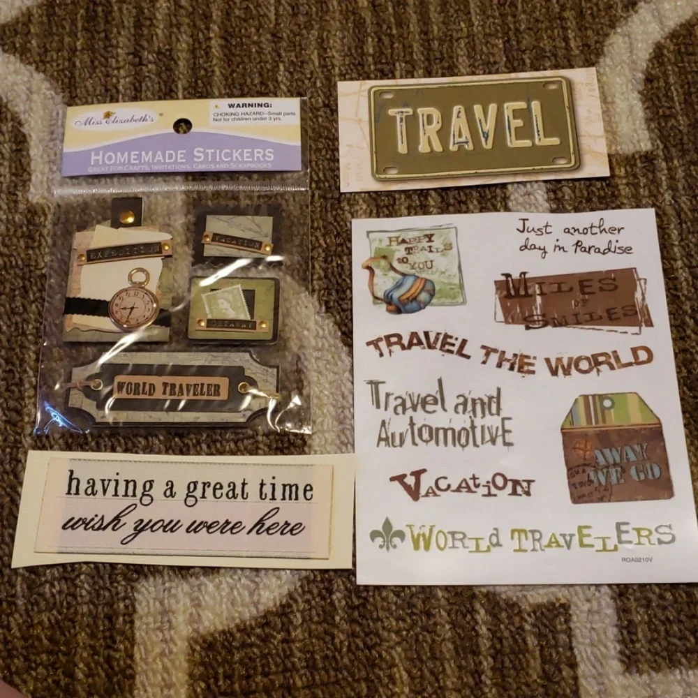 Vintage travel scrapbooking kit